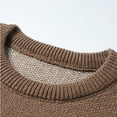 thumbnail image 5 of RYDCOT Men’s Gradient Knit Sweater – Loose Fit, Soft Wool Blend, Warm & Stylish for Fall Winter Brown, 5 of 8