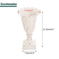 thumbnail image 4 of Sungmor Heavy Duty Cast Iron Decorative Vase, Unique Tulip Shape Trumpet Vase, Rustic French Countryyard Style Fake Flower Vase, Beautiful Table Center Artificial Flower Bouquet for Festival Party, 4 of 9