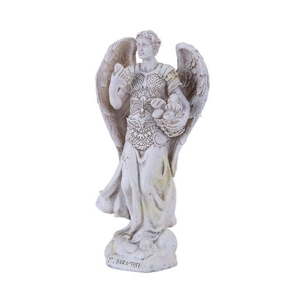 4.75" Tall White Saint Baraciel Archangel Collectible Figurine