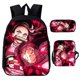 thumbnail image 1 of Mochila Dem@@2on Slayer, juego de 3 piezas: mochila para portátil con estuche para lápices y bolsa para el almuerzo., 1 of 5
