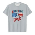 thumbnail image 3 of Hihipz Big Girl's Fourth Of July Tee 250Th Anniversary American Girl Sunglasses USA Flag Print Short Sleeve Crew Neck Patriotic T-Shirt, 3 of 6