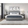 thumbnail image 5 of Lexicon Alford Chenille Upholstery Eastern King Platform Bed in Gray, 5 of 5