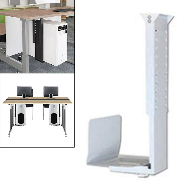 Colgador de host para computadora Macarena Ajustable 2.45 mm Grueso Resistente Anticorrosión Soporte de carga 25 kg Proceso de estampado Acero duradero Blanco