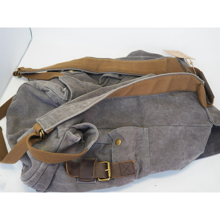 Men's Vintage Backpack - Large Canvas, Gray