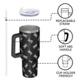 thumbnail image 4 of 40oz Pioneer Flower Floral Print Pattern Insulated Tumbler with Handle, BPA-Free Leak Proof Lid and Straws, Double Wall Vacuum, Hot 12h/Cold 34h, 4 of 6