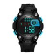 thumbnail image 2 of Reloj electrónico resistente al agua, cronómetro, calendario, pantalla, alarma, chip inteligente, luminoso. azul, 2 of 9