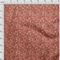 thumbnail image 4 of oneOone Cotton Poplin Twill Red Fabric Floral Craft Projects Decor Fabric Printed By The Yard 56 Inch Wide, 4 of 4