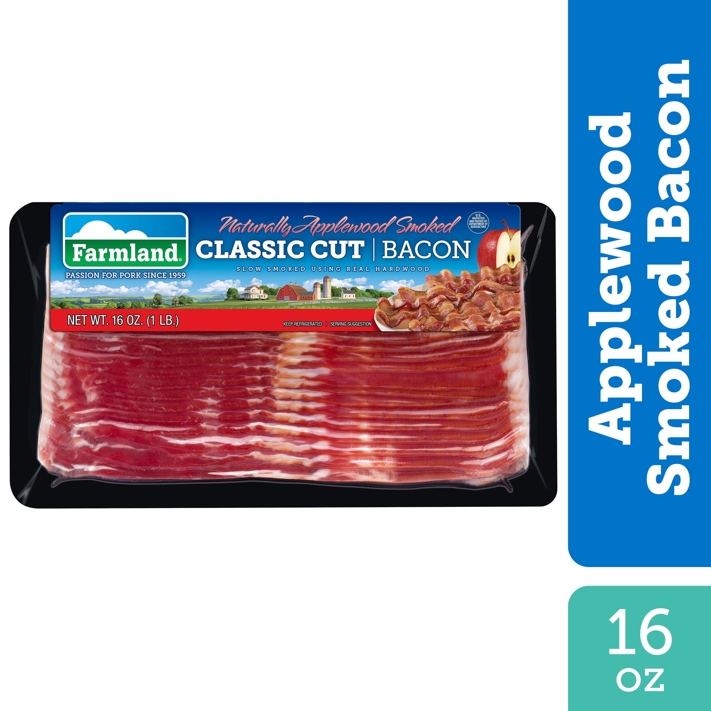 Farmland Naturally Applewood Smoked Bacon, 16 oz