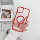 thumbnail image 4 of Funda Case Transparente Magnetica Compatible iPhone 15 Color Rojo iPhone 15 Promax, 4 of 4