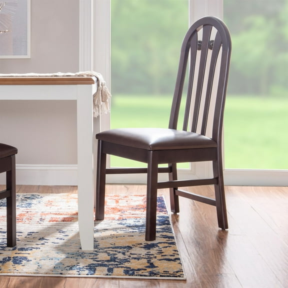 Riverbay Furniture Modern Wood Set of Two Side Chairs in Brown