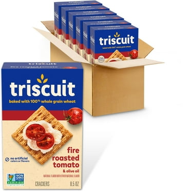 Triscuit Fire Roasted Tomato MSF2 & Olive Oil Whole Grain Wheat Crackers, 6 - 8.5 oz Boxes