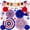 4th of July, variant on JXKIKOZE 26PCS 4th of July Party Decorations Set  with Paper Fans, Flower Pom Poms and Hanging Swirls, Red White and Blue Independence Day Decor for Memorial Day, US 250th Anniversary