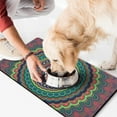 thumbnail image 2 of Healing Energy Dog Food Mat - Ornamental Mandala Pattern, Multi-Layer Sponge Core, Quick-Dry Washable Surface, 2 of 3