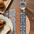 thumbnail image 3 of Boho Flower Stripe Round Placemats Set of 6 for Dinning Tables,Heat-proof Braided Table Mats 13 Inch,Bohemian Ethnic Retro Patterns Washable Place Mat for Kitchen Restaurant Party Decor Table Setting, 3 of 9