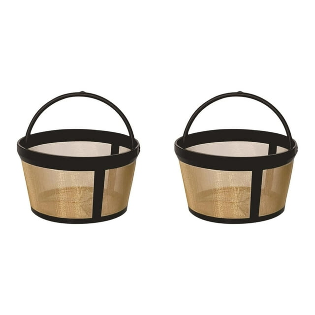 YWIYIUD 2PCS Reusable 4 5 Cup StainlessSteel Coffee Filter Practical FilterBasket with Mesh Bottom Coffee Maker Filter Replacement for Home Hotel and Cafe Shop