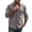 Gray, variant on Long Sleeve Shirts for Men Fashion Turndown Collar Solid Color Casual Button Front Shirt With Zipper Pockets Outdoor Sports Tops