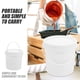 thumbnail image 2 of Cubo de plástico de 5 piezas con asa, cubo de agua portátil, cubo de agua vacío, cubo de agua sellado con tapas, 2 of 5