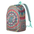 thumbnail image 2 of Sophisticated Boho Mandala Floral Backpack with Laptop Sleeve, Roomy College Bookbag, Perfect School Supply for Work and Travel, Ideal Gift, 2 of 5