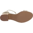 thumbnail image 4 of Steve Madden Irenee Gold Lizard Rounded Open Toe Ankle Strap Block Heel Sandals (Gold Lizard, 9), 4 of 9