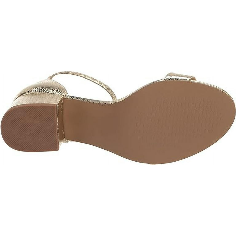 Steve Madden Irenee Gold Lizard Rounded Open Toe Ankle Strap