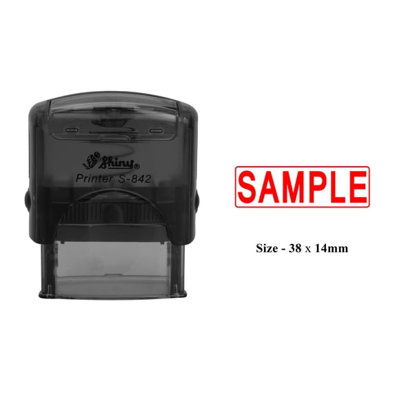 eloria Authorised Self Inking Rubber Stamp-Shiny S-842-Black Ink