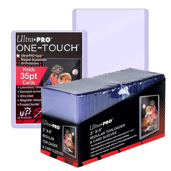 Ultra pro 100ct Top Loader 3 "X4", Trading Card Sports Card holder，Baseball card protector Hard plastic, (100 hard card   100 soft card)