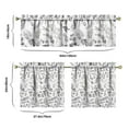 thumbnail image 6 of Kitchen Curtains 24 Inch Short - 3 Panel Set, Vintage Floral Butterfly Bee Botanical Print, Rod Pocket Window Curtain for Farmhouse, Modern Rustic, Spring Summer Decor, Easy Wash, 6 of 6