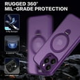 thumbnail image 6 of Phone Case for iPhone 14 Pro 6.1 inches, 360° Rotatable Magnetic Ring Stand Compatible with MagSafe Military Grade Shockproof Phone Covers for Women Men Boy Girls(Purple), 6 of 14