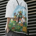 thumbnail image 5 of Plants Vs Zombies Drawstring Bags Lightweight Shoulder Backpack High Capacity Sport Bag Gym Sack Beach Daypack for Men Women, 5 of 8