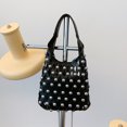 thumbnail image 5 of Bolso de mano con cadena y diamantes huecos para mujer, estilo punk, con remaches redondos y incrustaciones, para madre e hija, nuevo estilo de verano de 2024, 5 of 5