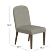 thumbnail image 3 of HomePop Rounded Back Upholstered Dining Chair, Gray, 3 of 9