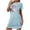 Blue, variant on Women's Halloween Pajams Simple Loose Sleepshirt Basic Comfy Sleepdress Orange M