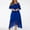 Blue, variant on IDALL Wedding Guest Dresses,Prom Dresses Women Plus Size Casual Solid Lace Dress Short Sleeve Irregular Lace Stitching Long Dress Plus Size Dresses,Maxi Dresses,Formal Dresses Black Dress 2XL