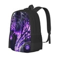thumbnail image 1 of Balery Purple Pattern White Tiger Mochila para hombre y mujer - Tela Oxford 600D resistente - Gran capacidad, resistente al agua, ideal para la escuela, viajes y senderismo, 1 of 6