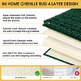 thumbnail image 6 of HAKUNA Upgrade Extra Large Deep Green Bathroom Rug Set 3 Pieces Ultra Soft, Thick Absorbent Bath Mats, Non Slip Chenille Toilet Mat for Bathroom, Bedroom, Kitchen, 6 of 8