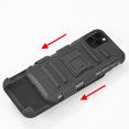 thumbnail image 5 of Apple iPhone 12 Pro, iPhone 12 /6.1" Phone Case Kickstand Full-Body Belt Clip Swivel Holster Heavy Duty Shockproof Rugged TPU Armor Durable with Stand BLACK Cover Fit for Apple iPhone 12 /12 Pro, 5 of 13