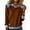Brown #053, variant on Women's Color Block Button Down Shirt Long Sleeve Fashion Patchwork Collared Blouse Casual Office Work Tops Brown L