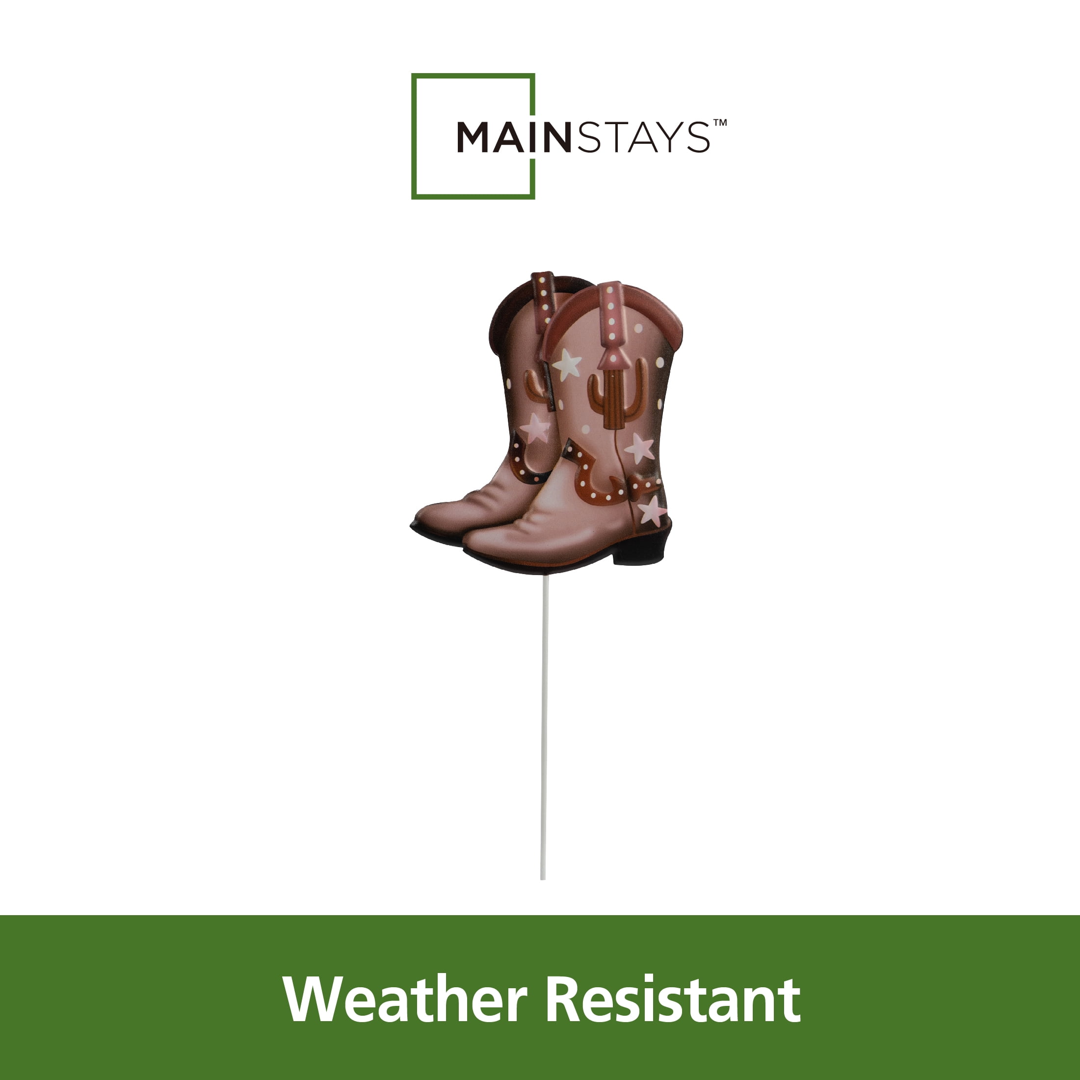 Mainstays Weather-Resistant Metal Cowboy Boot Garden Stake