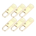thumbnail image 2 of 6 Pieces Zipper Replacement, Zipper Metal Puller Slider Zipper Extender, Smooth Golden L, 2 of 9
