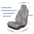 thumbnail image 3 of Wukai Black White Stripes Full Set Car Seat Covers with Soft Padding Universal Auto Front Seats Protector and Cushion Mat, 3 of 5