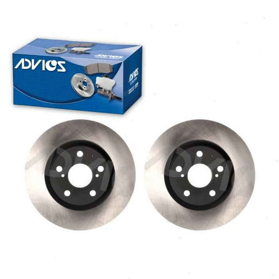 2 pc ADVICS Front Disc Brake Rotors compatible with Lexus ES350 2007-2018