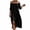 Black, variant on Atogsazn Women's Summer Off Shoulder Maxi Dress Casual Flowy Short Sleeve Side Split Dresses Loose Fit Sundress Orange XXXL Fashion