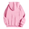 thumbnail image 4 of SMihono Stylish Paris Letter Print Sweatshirt for Women Drawstring Hoodies Oversized Trendy Comfy Crewneck Sweatshirts Casual Graphic Pullover Tops Unisex Pink 4, 4 of 4