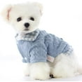 thumbnail image 3 of Dog Princess Sweater for Small Dogs Thick Shirt Plaid Clothes Costume Pet Girl Cute Coat Outfits Fall Costumes Winter Dog Sweaters (XS,Blue), 3 of 6