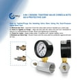 thumbnail image 4 of Gas Test Pressure Gauge 30 Pound, 30 PSI / 200kPa, 3/4” FNPT Connection, Brass Valve, Chrome Plated Steel Body Assembly., 4 of 6