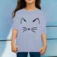 thumbnail image 2 of HUITKMM Boys Summer Outfits Toddler Boys Girls Autumn Long Sleeve Cartoon Cat Prints T Shirt Tops, 2 of 4