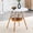 White,Wood, variant on CQSXDA Casual Circular Dining Table With Woven Storage Basket, 31.5-Inch MDF Top And Solid Wood Legs For Small Spaces, White,Wood