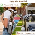thumbnail image 6 of ZIATUBLES Clear Backpack, Heavy Duty Fabric & PVC Transparent Bookbag with USA Leopard Flag Print, Large Capacity See Through Backpack for School College Work Travel Security, 6 of 7