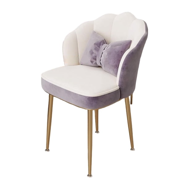 Silla de tocador con respaldo de terciopelo para escritorio, para el hogar, sala de estar, recepción de invitados Esponja