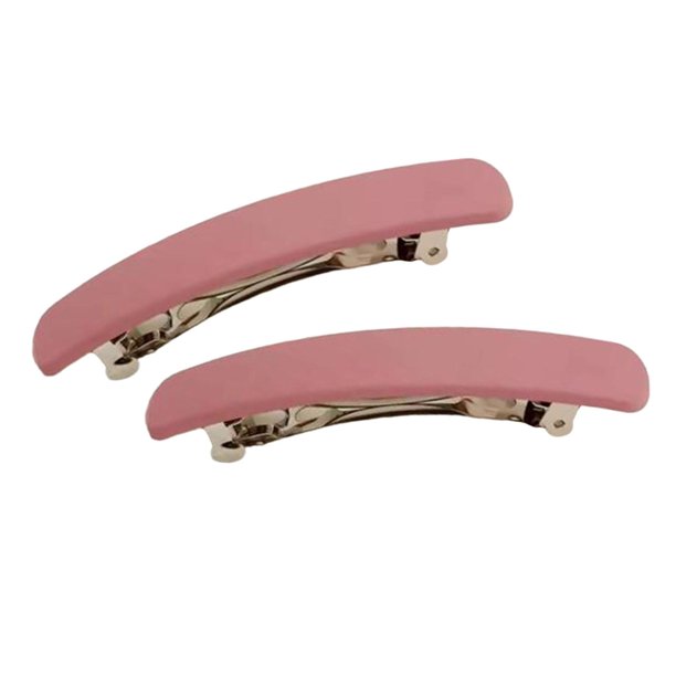 2 pasadores para el pelo para mujer, decoración para el pelo, horquillas rectangulares para cabello fino, grueso y mediano. rosa